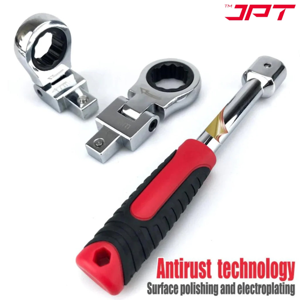 Buy now the JPT heavy-duty 8-piece changeable flex head ratchet spanner ranging from 8 to 19mm wrench head at the most affordable price in India online.