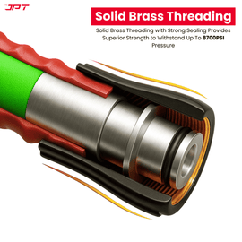 Buy JPT ultra heavy-duty 15mtr high pressure washer hose pipe, featuring brass german standard m22 x 15mm, 600 bar bursting, kink & leak free design, and more.
