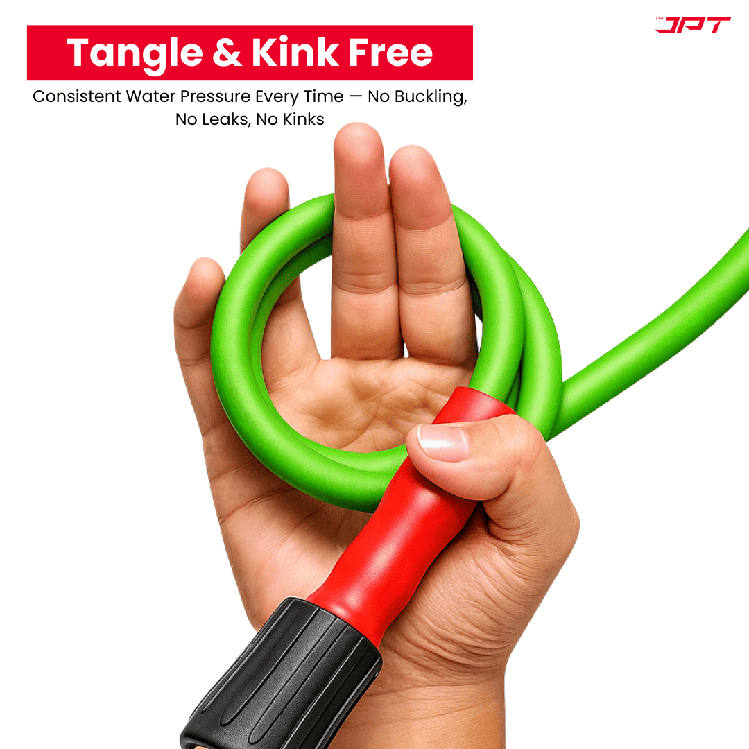 JPT Ultra Heavy-Duty 15MTR Flexible High Pressure Washer Hose Pipe | German Standard M22 x 15MM Thread | Up To 600Bar / 8700PSI | Double PVC Layers Build | Tangle & Kink Free Design