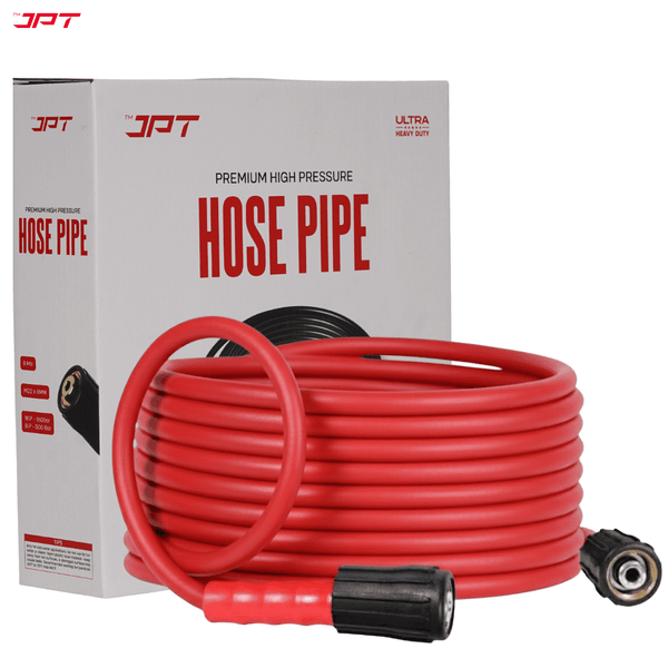 Buy JPT Ultra Heavy-Duty 8m flexible hose pipe for your high-pressure washer — perfect for home use, auto detailing, or industrial cleaning, Buy at best price.