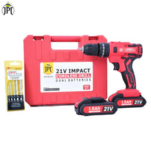 Get JPT 21v impact cordless drill machine at the best price online. This drill offer 28Nm torque, 1350rpm speed, 25+3 setting modes, and more features. Buy Now