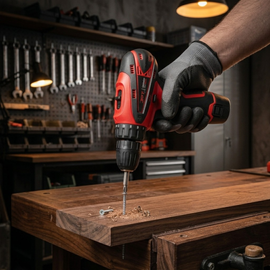 JPT 12-volt Multi-Tasking 3/8-inch Keyless Chuck Cordless Drill Machine | 24 Nm Torque | 1350 RPM Speed | 2 Speed Gear | 18+1 Clutch | 2 x 1500mAh Battery | Fast Charger