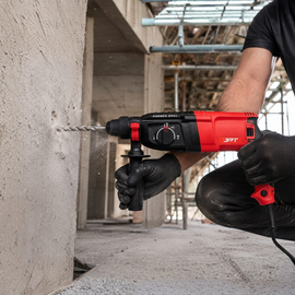 JPT Pro 26MM SDS-Plus Heavy-Duty Rotary Hammer Drill Machine | 1050W Motor | 1200RPM Speed | 3.0 Joules Impact | 4900 BPM Force | 3 Function Modes | Forward & Reverse Function