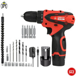 JPT 12-volt Cordless Drill Machine with 24-Piece Bits And Sockets Set | Clearance Sale 2024