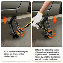 JPT Professional Folding Jack, Car Tire Replacement Tool, Jack with A Load-Bearing Capacity of 2 Tons, Used for Manual Scissor Jacks in Many Cars and RVs, Comes with A Long Handle Labor-Saving Wrench