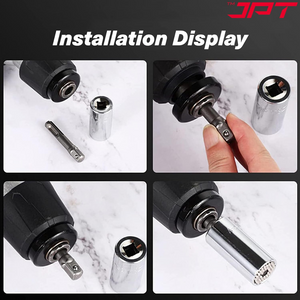 JPT 1/2-Inch SDS Plus Impact Socket Adapter | Quick Change Hex Extension Adapter | Hammer Drill Connector for Impact Wrenches & Rotary Hammers