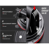 JPT Suction Cup 8-Inch Glass Suction Cup Vacuum Lifter with ABS Hand Pump Glass Suction Powerful Suction Cup for Flat Smooth Surfaces with Portable Tool Box Accessories