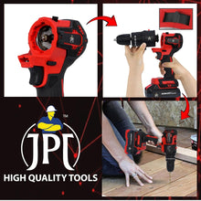 JPT 3-in-1 21V Brushless Cordless Multi-Tool Kit, 3-Speed Power Unit with Impact Drill/Driver, Impact Wrench, 2-20 Rotary Hammer Attachment