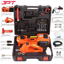 JPT Heavy Duty Portable 12-volt DC Hydraulic Jack | 480N.M Torque Power | 10 Bar/150 PSI Pressure | 3 Tons Weight Lifting | 155mm-450mm Lifting Height | Tire Inflatable Pump