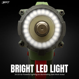 Buy JPT Pro Series cordless impact wrench with 10pcs socket, feature 750nm torque output, 4200rpm speed, 4.0Ah battery, 24 LED light and more at the best price.