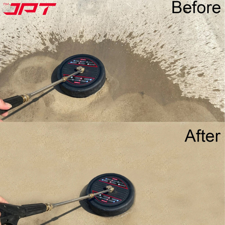 JPT 15-Inch Pressure Washer Surface Cleaner with 2 Extension Wands 1/4
