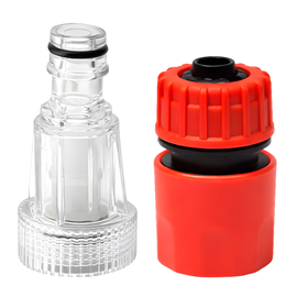 JPT Heavy Duty Universal Inlet Quick Connector & Transparent Inlet Filter Accessory | Compatible with All Pressure Washer Brands | Ideal for High Pressure Washers & Gardening