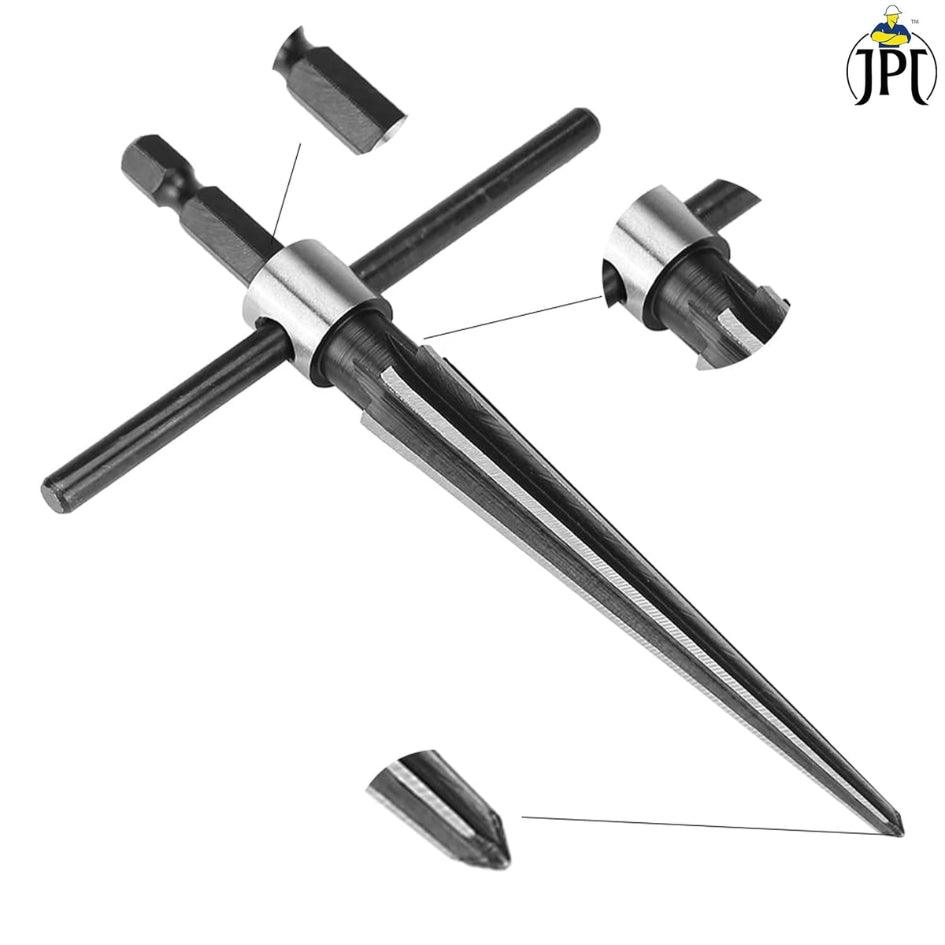 JPT T Handle Reamer, Tapered Straight Flute Handle Hole Pipe Reaming Tool