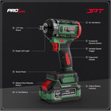 Buy JPT combo heavy-duty Pro Series 550nm cordless impact wrench with 10pcs 1/2" deep impact sockets ranging from 8mm to 24mm at best price in India. Buy Now