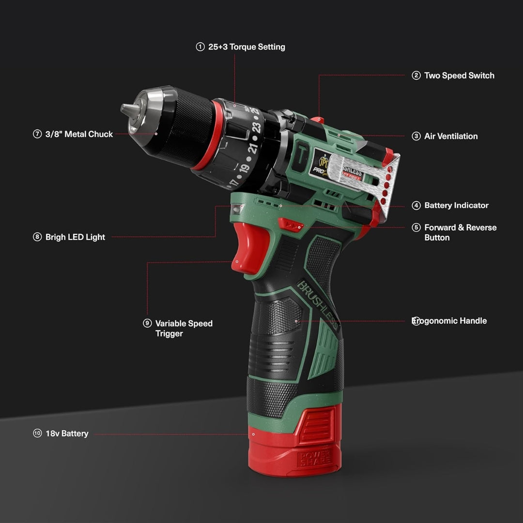 Buy JPT refurbished BID-HD18 cordless drill machine at best price. Get best collection of refurbished power and hand tools from JPT Tools at the lowest price.