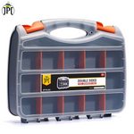 JPT Heavy Duty 12-Inch Double-Sided Tool Box Organizer with 30 Removable Customizable Plastic Dividers | Excellent for Hardware, Screws, Bolts, Nails, Beads, Jewelry, Fishing Accessories, and More