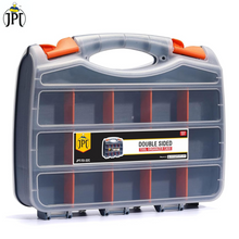 JPT Heavy Duty 12-Inch Double-Sided Tool Box Organizer with 30 Removable Customizable Plastic Dividers | Excellent for Hardware, Screws, Bolts, Nails, Beads, Jewelry, Fishing Accessories, and More