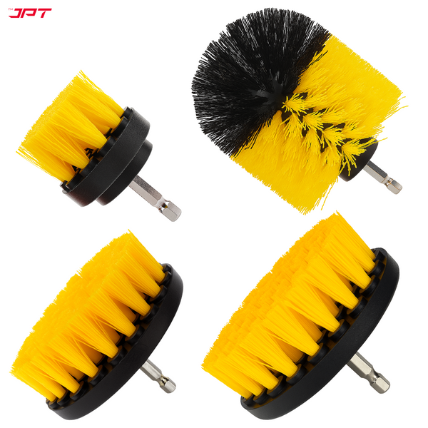 JPT 4 Pieces Multi-Functional Scrubbing Drill Brush with 1/4