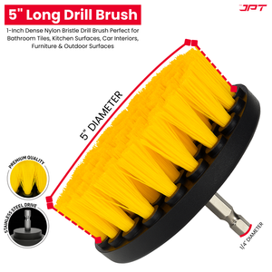 JPT 4 Pieces Multi-Functional Scrubbing Drill Brush with 1/4
