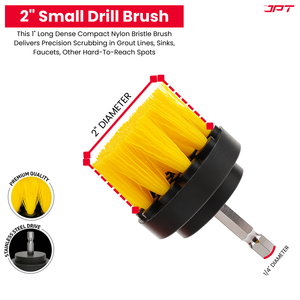 JPT 4 Pieces Multi-Functional Scrubbing Drill Brush with 1/4