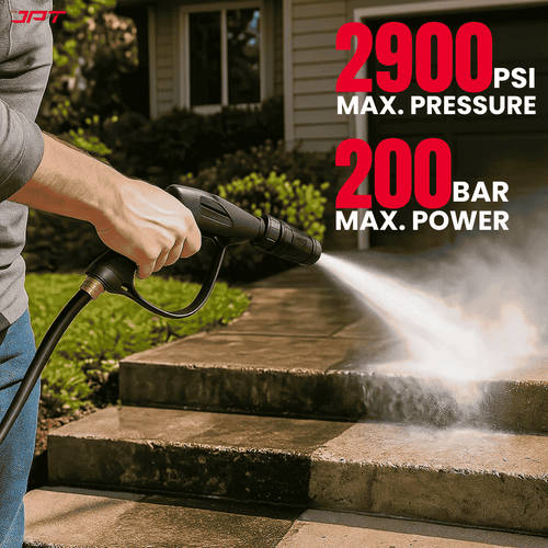 JPT F11 Portable Commercial High Pressure Washer | 2.4KW Motor | Max. 200 Bar | Max. 2900 PSI | 13L/min Water Flow |  Compact & Portable Pressure Washer for Bike/Car/Fences/Patio/Driveways Cleaning Alternative View