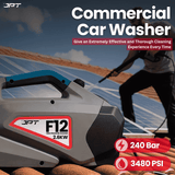 Buy JPT F12 portable commercial pressure washer for mobile car wash services, cleaning service centers, and contractors working remotely. Buy Now