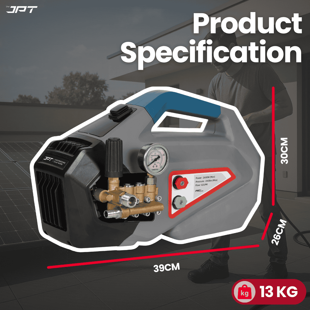 Buy JPT F12 portable commercial pressure washer for mobile car wash services, cleaning service centers, and contractors working remotely. Buy Now