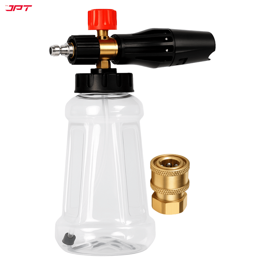 Get every time the thick foaming for your cleaning with JPT Pro Foam Cannon, featuring ABS build, brass head, 1.1mm orifice, 1L capacity and more.