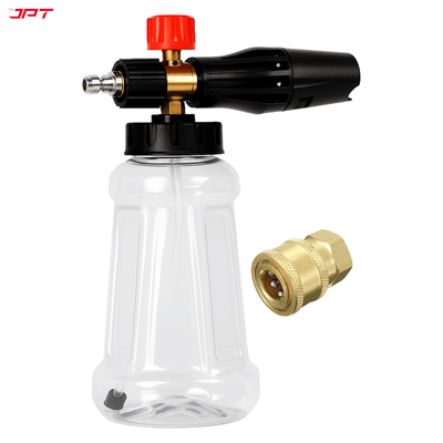 Get professional cleaning results with JPT heavy-duty transparent Pro Foam Cannon. Durable brass + ABS build, 1L capacity, adjustable and much more.
