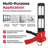 JPT Pro Series Ultra Heavy-Duty Silicone Gun | Industrial Grade ABS Frame | With Built-in Nozzle Cutter and Puncture Tool | For Construction & Industrial Works