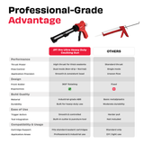 JPT Pro Series Ultra Heavy-Duty Silicone Gun | Industrial Grade ABS Frame | With Built-in Nozzle Cutter and Puncture Tool | For Construction & Industrial Works