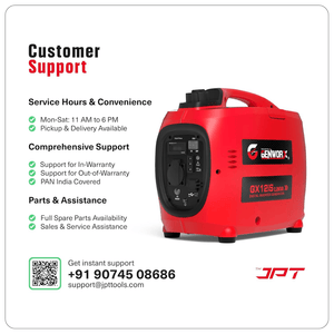 JPT GX12iS 1.2kVA Portable Electric Generator | Silent 48dB, 53.2cc 4-Stroke Engine, 3L Fuel Tank, 4.2 Hrs Runtime | Compact Manual Start Backup Power for Camping, Outdoor & Home Use