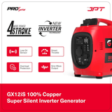Buy JPT GX12iS 1.2kVA portable electric generator for camping, outdoor & home use. Get 53.2cc 4-stroke engine, 3l fuel tank, 4.2 hrs runtime & much more features