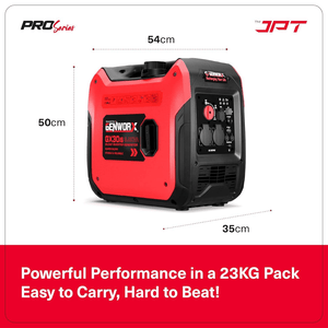 JPT Genworx GX30iS 3.2kVA Portable Electric Generator | 120cc 4-Stroke OHV Engine | 6L Fuel Tank, 4.5Hr Runtime | Push-Button & Recoil Start | Super Quiet 59dB for Home, Camping & Outdoor Use