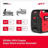 Buy JPT GX30iS 3.2kVA portable electric generator featuring 120cc 4-stroke ohv, 3100w power, 6L fuel tank, 4 hours runs, best for home and outdoor use. Buy Now