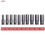Buy now the JPT heavy-duty 10-piece deep impact wrench socket set at best price. This set comes with wide selection of metric sockets from 8mm to 24mm. Buy Now