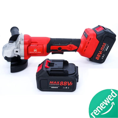 JPT 21V Powerful Brushless Cordless Angle Grinder | 10,400 RPM Speed | Smart Variable Speed Control | 4.0Ah Li-ion Battery | Fast Charger | For Cutting, Grinding, Polishing and Rust Removal ( RENEWED )