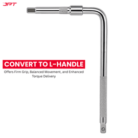 Buy JPT 3Pcs Socket Handle Set with 1/2" drive T-handle, L-handle, and extension bar for versatile use in DIY, automotive, and household repairs at best price.