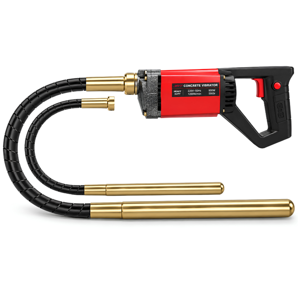 JPT Heavy Duty 1050-Watt Concrete Vibrator Machine | 10000 Vibrations Per Minute | 4000 RPM Speed | Pure Copper Winding Motor | 35mm Chuck | 1.5m And 3m Concrete Vibrator Needles Set Included
