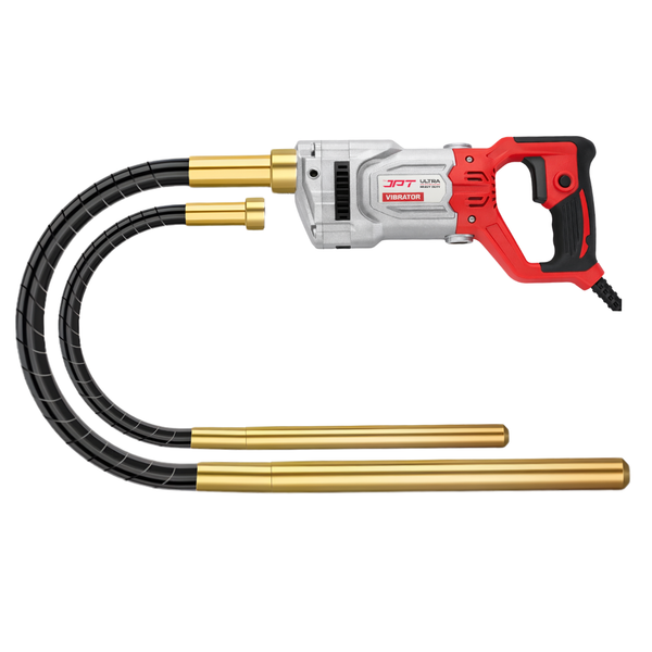 JPT Ultra Heavy-Duty 1500W Electric Concrete Vibrator Machine | 4200 RPM High Speed | Copper Winding Motor | 35MM Mount | Flexible Shaft Needle Vibrator for RCC Slab, Column & Footing Compaction | 1.5MTR + 3MTR Needle Included