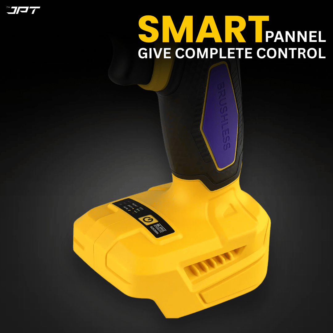 JPT 21V 550Nm Cordless Impact Wrench with brushless motor, 3 speed modes, 2300RPM, 4000mAh Li-ion battery & LED light—ideal for car, bike & DIY work. Buy Now