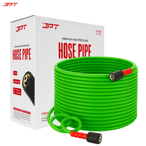 JPT Ultra Heavy-Duty 15MTR Flexible High Pressure Washer Hose Pipe | German Standard M22 x 15MM Thread | Up To 600Bar / 8700PSI | Double PVC Layers Build | Tangle & Kink Free Design
