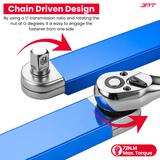 Buy JPT ratchet wrench extension bar to work easily in tight spaces. High quality build, 180° rotation, and multi-size adapters for car repair, DIY & mechanic use.