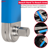Buy JPT ratchet wrench extension bar to work easily in tight spaces. High quality build, 180° rotation, and multi-size adapters for car repair, DIY & mechanic use.