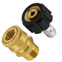 JPT Heavy-Duty Quick Connect Pressure Washer Hose Adapter Set |  M22-15mm to 3/8