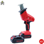 JPT Heavy Duty Professional Cordless Reciprocating Saw | 1-3600 RPM No-Load Speed | 28MM Reciprocating Stroke | 1-360MM Max. Cutting | 2000mAh Battery | Fast Charger | 3 Saber Saw Blades | Clearance Sale 2024