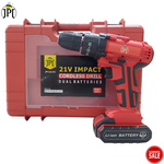 JPT Heavy Duty 21-volt Impact Cordless Drill Machine Without Battery & Charger | 50 Nm Torque | 0-2150 RPM Speed | 3/8-Inch Keyless Chuck | 25+3 Setting Modes | 2 Speed Modes | Clearance Sale 2024