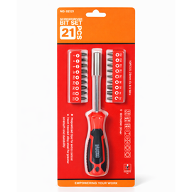Buy JPT heavy duty 21 pcs interchangeable screwdriver bit set with magnetic head and 25mm Cr-V bits including Flat, PH, PZ, Torx and Hex. Buy Now