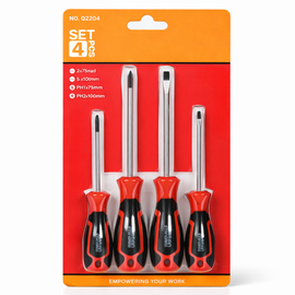 Buy JPT heavy duty 4 pcs screwdriver set made from Cr-V steel with magnetized tips. Includes flat & Phillips sizes for electrical, repair & home use. Buy Now