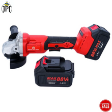 JPT 21-volt Powerful Brushless Cordless Angle Grinder | 10400 RPM Speed | Smart Variable Speed Control Panel | 4000mAh Battery | Fast Charger | Auxiliary Handle + Key Included | Clearance Sale 2024